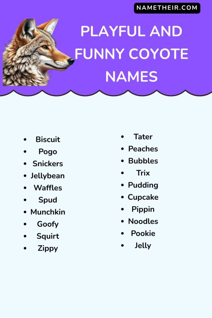 Playful and Funny Coyote Names