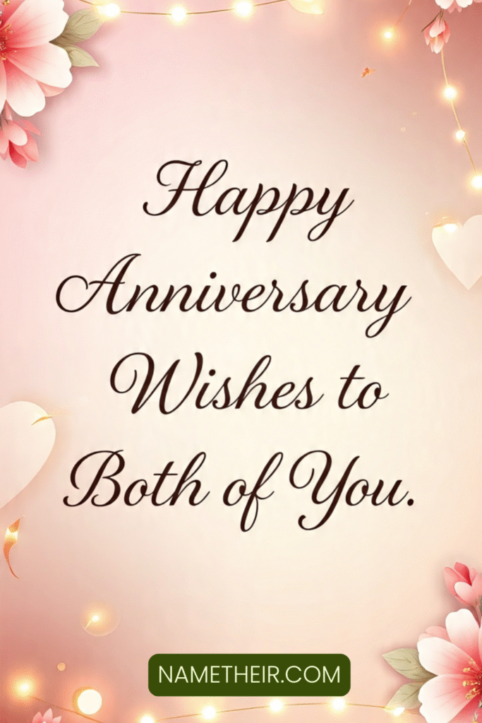 Happy Anniversary Wishes to Both of You