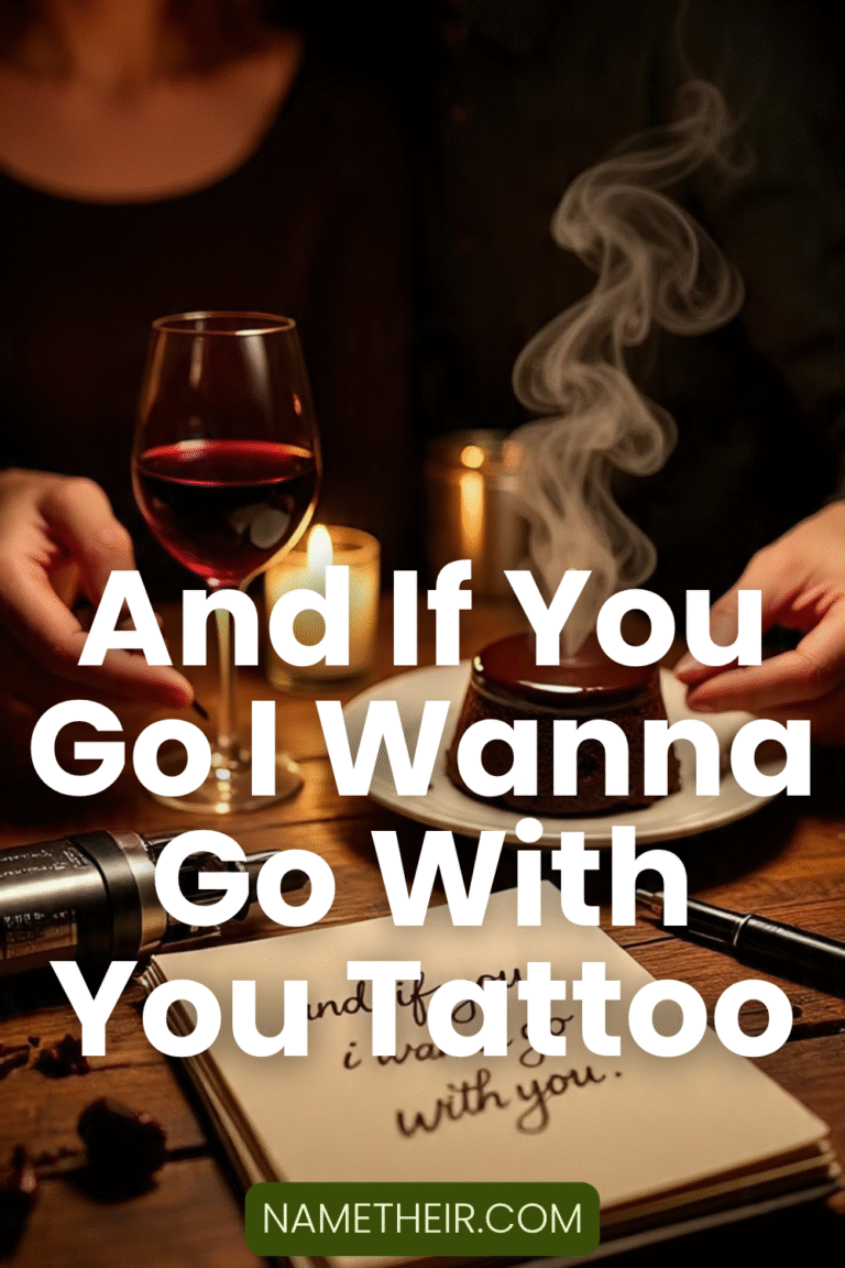 And If You Go I Wanna Go With You Tattoo