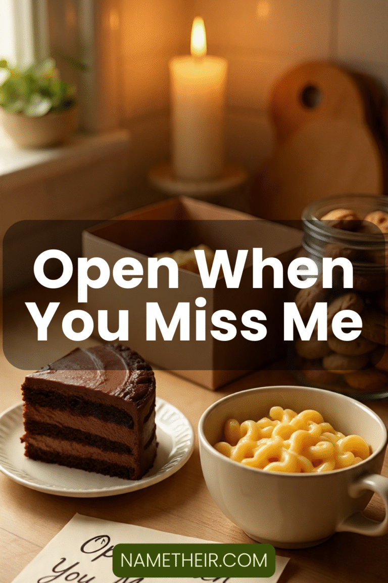 Open When You Miss Me